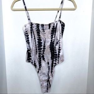 Missguided Stone Tie Dye Strappy Bodysuit